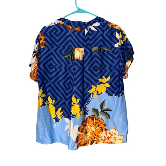 Anthropologie The Brenna Short Sleeve Button Down Shirt Size XS - Picture 3 of 6